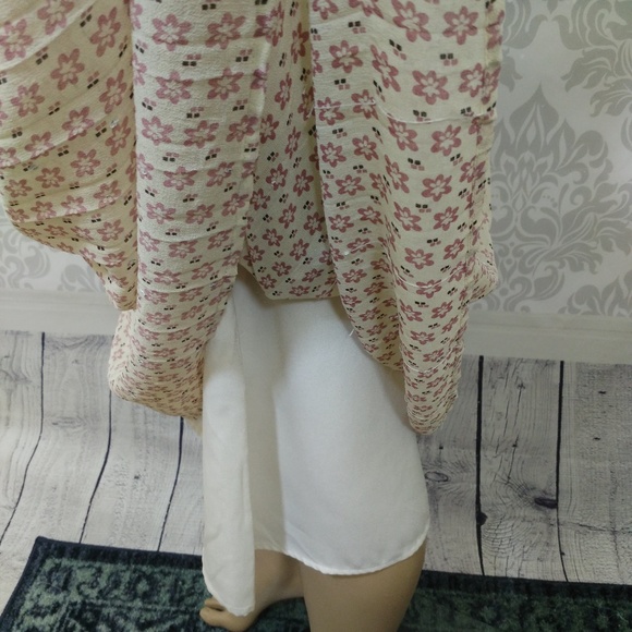 Ted Baker London Floral Glitter Silk Midi Dress Sleeveless  US Size 10 - Picture 7 of 8